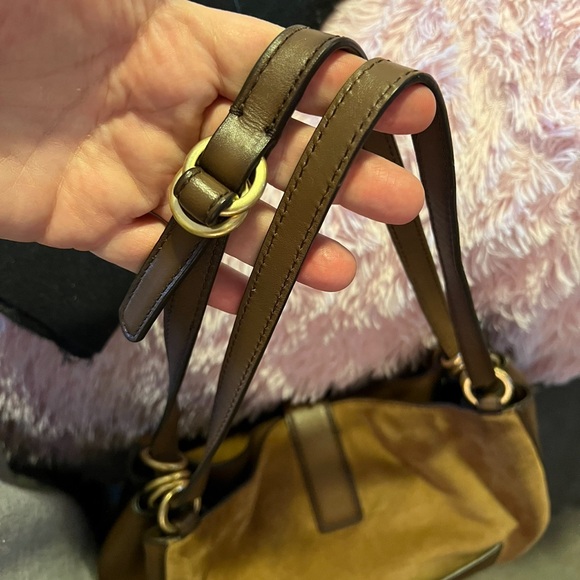 MICHAEL KORS MOCHA SUEDE & LEATHER SHOULDER BAG W/ WALLET/ MRSP $458.00 - Picture 6 of 15